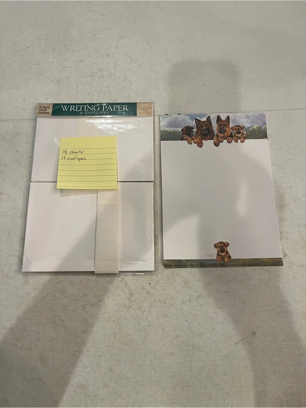Vintage German Shepherd Themed stationery Writing Paper Set. So cute!